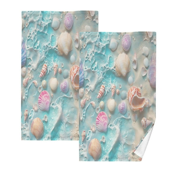 BZSMCE Face Towel Hand Towel Bath Towel Cotton Bath Towel Sets Hand Bath Towels Fashion Seashells Beach Pattern