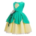 thumbnail image 2 of Little Girls Tiana Costume Dress Halloween Princess Fancy Dress Up, 2-6Y, 2 of 6