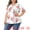 White, variant on DARING DIVA Women's Plus Floral V Neck Blouse Tee Loose Tunics 1X White