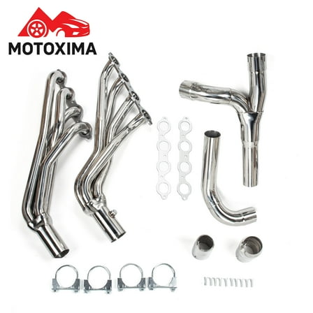 Stainless Steel Long Tube Exhaust Headers with Y-Pipe for 2014–2017 Chevy Silverado GMC Sierra 1500 5.3L 6.2L V8 | High-Performance Bolt-On Upgrade