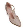 thumbnail image 3 of Women  T-Strap Dress Shoes with Block Heels  Low-Cut Sandals with Stacked Block Heels, 3 of 4