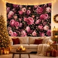 thumbnail image 3 of Pink Peonies Among Hydrangeas on Charcoal, Romantic Vintage for Flower Lovers, Botanical Wall Art, Mother's Day Gift, Tapestry Wall Hanging for Bedroom and Living Room, 3 of 7