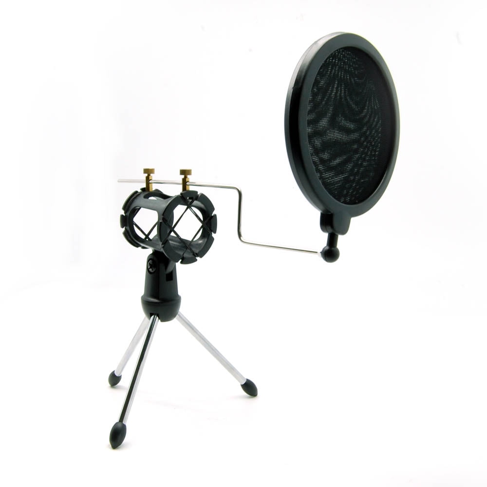 ACCL Portable Desktop Microphone Stand MDS-5 With Pop-Filter, 5 Pack