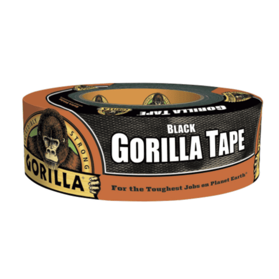 Gorilla Tape 6035181 Extra-Thick Black Duct Tape 1.88" x 35 yds - All-Weather Heavy Duty Repair Tape