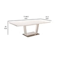 thumbnail image 5 of Benjara Col 71-95" Extendable Dining Table- U Shaped Pedestal Base- White, 5 of 5
