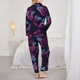 thumbnail image 5 of Bingfone Womens Pajama Sets Purple Butterfly Print,Long Sleeve Loungewear Pajamas Set-X-Large, 5 of 9