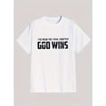 thumbnail image 3 of Camiseta gráfica "God Wins" para hombre: 100 % algodón, transpirable y cómoda, informal, de cuello redondo y manga corta con estampado Desert Canyon, ideal para verano y tiempo libre., 3 of 4