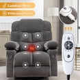 thumbnail image 3 of CARZZI LIFE Oversized Massage Swivel Recliner Chair with Lumbar Heating for Living Room Rocker Recliner Single Sofa with Cup Holders and USB Charge Port, Large Big Chair Recliners for Adult, 3 of 7