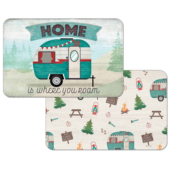 Wipe-Clean Reversible Decofoam Placemats, Where You Roam, Set of 2, Made in The USA