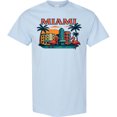 thumbnail image 3 of Inktastic Miami Vintage Flamingo Sunset Art T-Shirt, 3 of 5