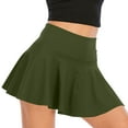thumbnail image 5 of JWZUY Women's Tennis Golf Skirts High Waisted Skirt with Inner Shorts for Athletic Skorts Sports Running Skirts with Pocket Army Green XXL, 5 of 5