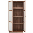 thumbnail image 5 of Capri 70" Tall Wood Grain Storage Cabinet in Walnut, 5 of 10