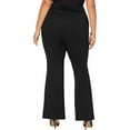 thumbnail image 2 of I-N-C Womens Slit Front Casual Trouser Pants, Black, 22W, 2 of 2