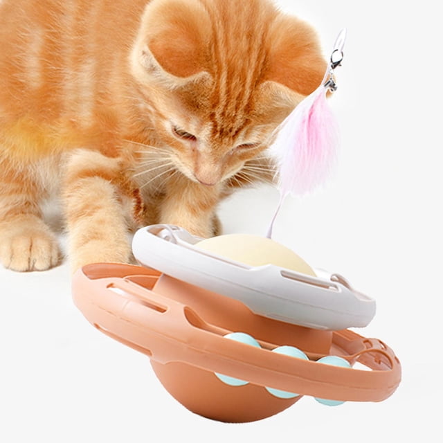 Juguete interactivo para , de giratoria para ejercitador de animales , de , actividad de acompañamiento para jugar , Naranja gris