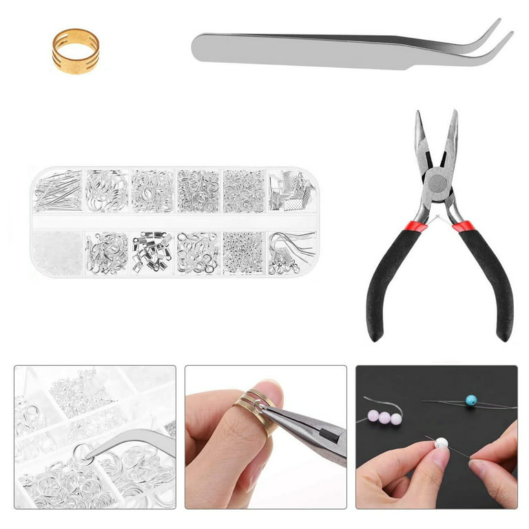  Hilitchi 1588Pcs Jewelry Making Supplies Kit Jewelry Wires  Jewelry Making Repair Tools Jewelry Pliers Jewelry Findings and Charms Wire  Wrapping and Beading with Storage Pouch