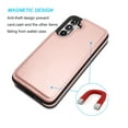 thumbnail image 4 of Tiflook Wallet Case for Galaxy S23 FE | 2023 | 6.4 inch | Minimalist Luxury PU Leather ID Cash Credit Card Holder Slots Magnetic Closure Kickstand Folio Flip Slim Protective Cover - Rose Pink, 4 of 5