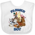 thumbnail image 3 of Inktastic Farmer Boy with Happy Farm Animals Boys or Girls Baby Bib, 3 of 4