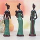 thumbnail image 4 of Estatuas de mesa de mujeres africanas, figuras, soportes, artesanías de resina, coleccionables Verde, 4 of 9