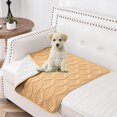thumbnail image 1 of Tuffeel Manta impermeable para perros de 30.0 x 30.0 in, fundas de sofá para mascotas pequeñas, protector de muebles para sofá, silla, cama, lavable y reversible, color arena y crema, 1 of 1