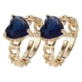 thumbnail image 3 of Xihbxyly Anillo de Corazón, Elegante Anillo de Corazón Chapado En Cobre, Tamaño Ajustable para Mayor Comodidad, Impresionante Incrustación de Circonitas para Un Brillo Deslumbrante, Ideal para Uso Di, 3 of 7