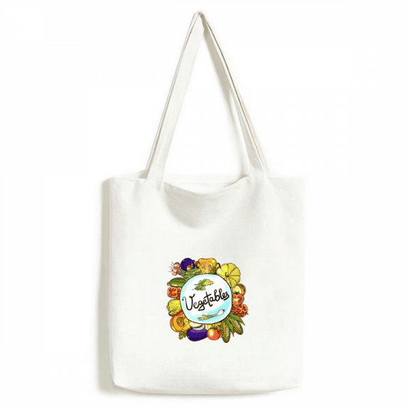 Vegetables Corn Redish Chinese cabbage Tote Canvas Bag Shopping Satchel Casual Handbag