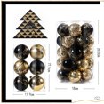 thumbnail image 5 of Juego de bolas de Navidad de 6 cm, 34 cilindros, decoración para árbol de Navidad, bolas de plástico pintadas con renos, juego de bolas de joyería, 5 of 5