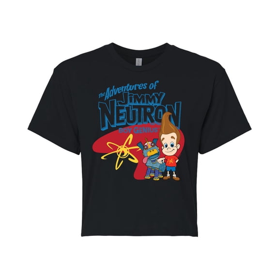 Jimmy Neutron - Adventures of Jimmy Neutron - Juniors Cropped Cotton Blend T-Shirt