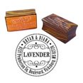thumbnail image 1 of Custom Family Address Stamp Round Wood Mounted Rubber Stamp Personalized Invitation Gift, 1 of 1