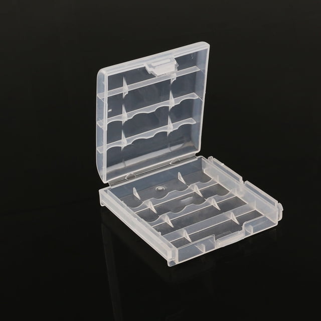 unbranded 5Ud Estuche Rígido Transparente Para Caja Electrónica De Baterías Aa Y Aaa