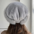 thumbnail image 5 of Russian Hat Faux Fur Hat for Women Winter Fluffy Cold Weather Cap Warm Outdoor Hat, 5 of 6