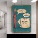 thumbnail image 4 of I Hate My Jobs divertido cepillo de dientes y papel higiénico póster impresión única humorística lienzo pintura pared arte imagen decoración de baño, 4 of 4