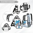 thumbnail image 3 of ZUXONGSY Axolotl Guitar Print Stadium Approved Clear Backpack Set, 3 Piece Heavy Duty Transparent Bags with Lunch Bag & Pencil Case, for Concerts, Sports, Work, School, 3 of 5