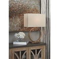thumbnail image 2 of Signature Design by Ashley - Mahala Metal Table Lamp - Sculptural Base - Vintage Chic - Antique Gold Finish, 2 of 4