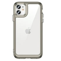 Decase Case For iPhone 11,Shockproof Rubber Soft Bumper Rugged Protective Clear Case Cover,6.1 inch,Gray
