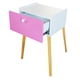 thumbnail image 1 of Cajonera Recamara Patas buro mesa MDF Moderna Rosa, 1 of 4