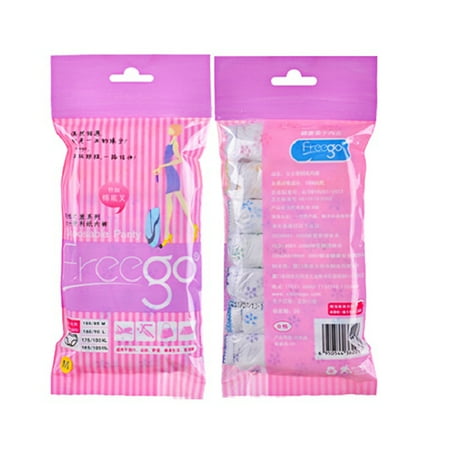 

HeroNeo 7pcs/pack Women Disposable Non Woven Briefs Colorful Floral Printed Underwear Postpartum Panties Underpants Travel