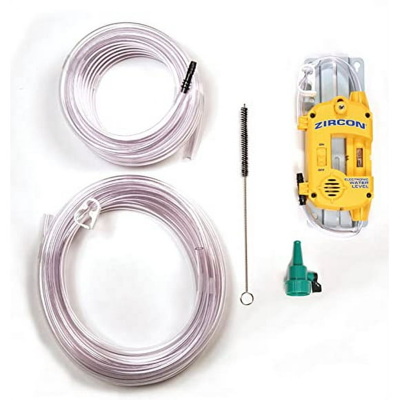 Zircon Electronic Water Level 25 Contractor Kit with 50 Ft Hose and Accessories, Yellow