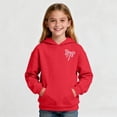 thumbnail image 4 of Fengqque Girl's Autumn and Winter Long Sleeved Bow Print Hoodie Pocket Loose Fitting Pullover 2-14 Years Old Red 9 Years, 4 of 8