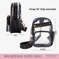 thumbnail image 6 of Kedzie Backstage Clear Sling Crossbody Bag, Black (Women's), 6 of 7