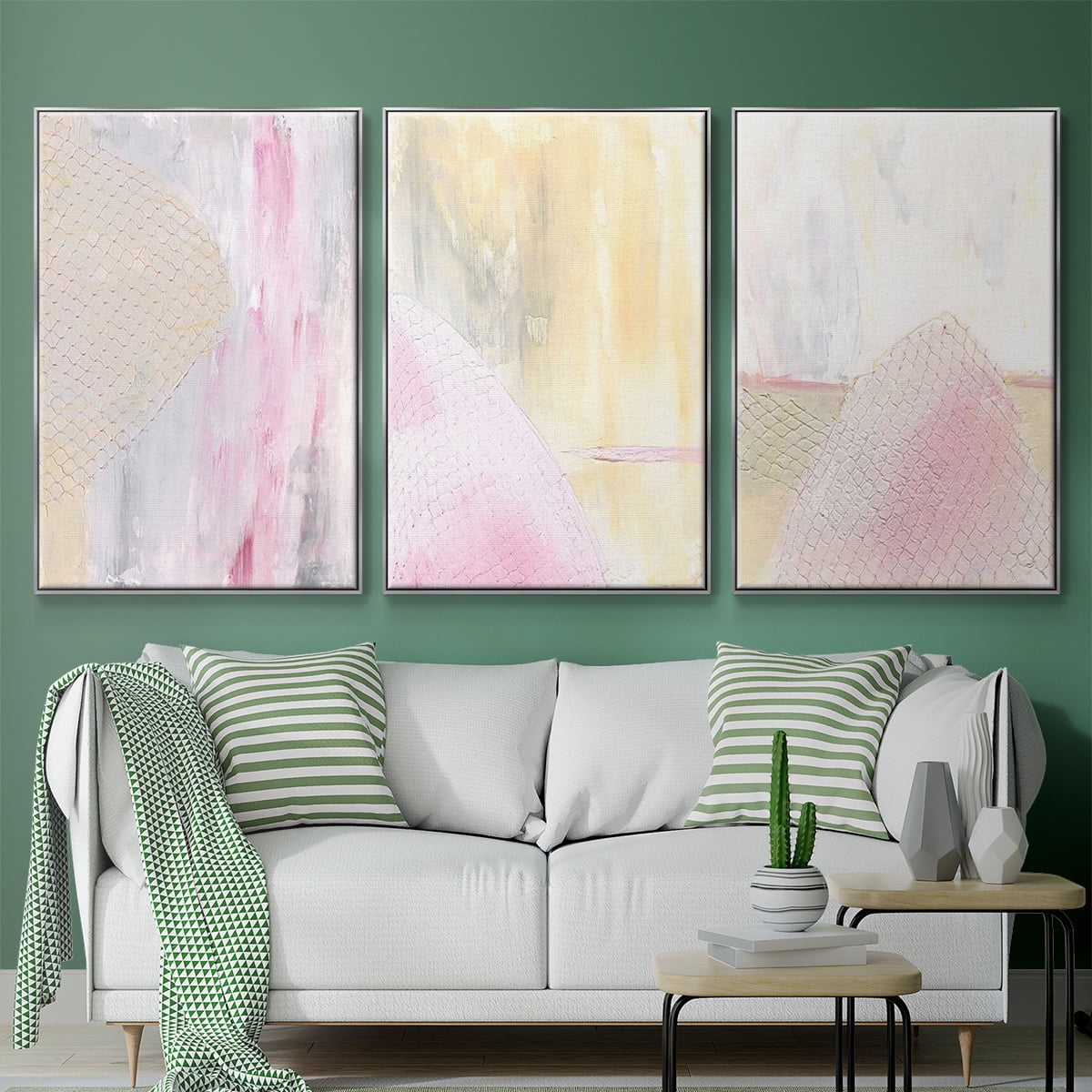 Get Sweet I - Framed Premium Gallery Wrapped Canvas L Frame 3 Piece Set - Ready to Hang