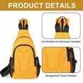thumbnail image 3 of Hukapapa Mochila multifuncional para mujer con hombro colgado al hombro Bolso de pecho para hombre de tela Oxford.amarillo, 3 of 5
