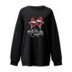 thumbnail image 2 of Gibobby Sudaderas para mujer navidad Suéter suelto con estampado de color sólido para mujer, con mangas en los hombros y sin sombrero(Negro,CH), 2 of 4