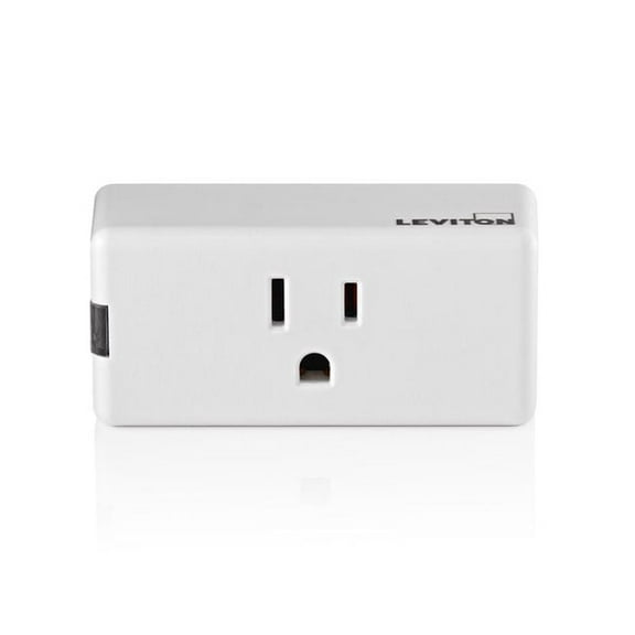 Leviton Decora Smart Wi-Fi Mini Plug-In Outlet - Grounded, 15 Amps - 1 Pc, White