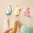 thumbnail image 6 of SHOWERORO 4Pcs Bird Shaped Wall Hanging Hangers Self Adhesive Coat Hook Chic Household, 6 of 8