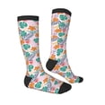 thumbnail image 3 of Picia Women Crew Soft Moisture-wicking Socks Tropical Plants Pattern Design Cotton Socks, One Size fit All, 3 of 9