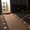 thumbnail image 3 of Solar Ground Lights,12LED Solar Disk Lights Solar Powered In-Ground Lights Outdoor Waterproof for Garden,Patio,Lawn,Pathway,Step Decks?4Pack) WHITE LIGHT, 3 of 7