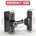 thumbnail image 5 of Heavy Duty Gate Latches 90 Degree Right Angle Barn Door Lock AntiTheft Sliding Door Lock Latch for Garden Luminous Black, 5 of 5