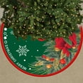 thumbnail image 6 of Cheapark Christmas Tree Skirt - Printed Festive Design Soft Fabric Decor for Tree Bottom Home Merry Christmas Party Holiday Accent, 6 of 6