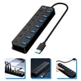 thumbnail image 2 of SHISUYAN Usb Hub with 7 Port Usb Splitter Adapter for Laptop and Computer, 2 of 8