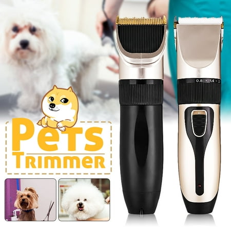 Pet Cat Dog Clippers Cordless Low Noise Pet Hair Clippers Grooming Kit Trimmer Rechargeable Professional Clipper Kit for Small Dogs Cats Long Short